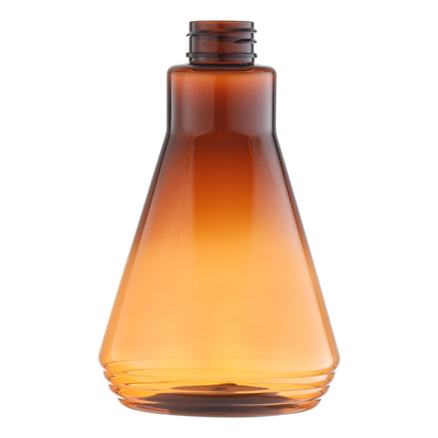 زجاجة محلول PET شفافة ذات لون بني مخروطي 400 مل ISO14001